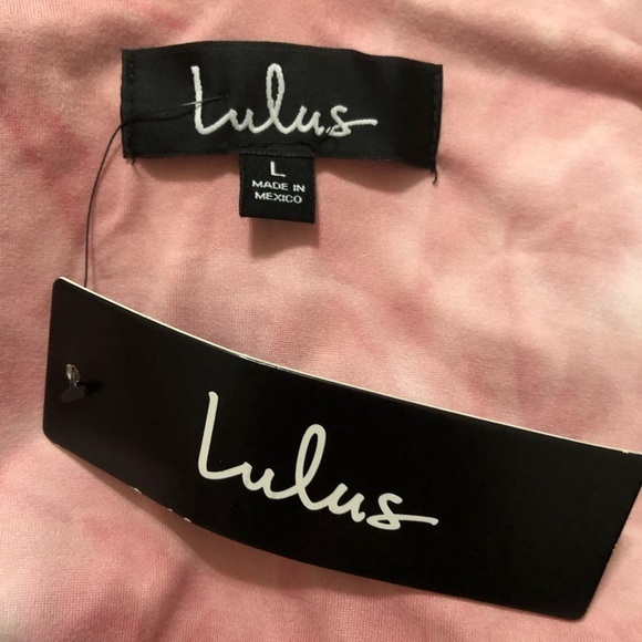 NWT LULUS Wildlife Dusty Pink Tie Dye Bodysuit Size L - Picture 10 of 11